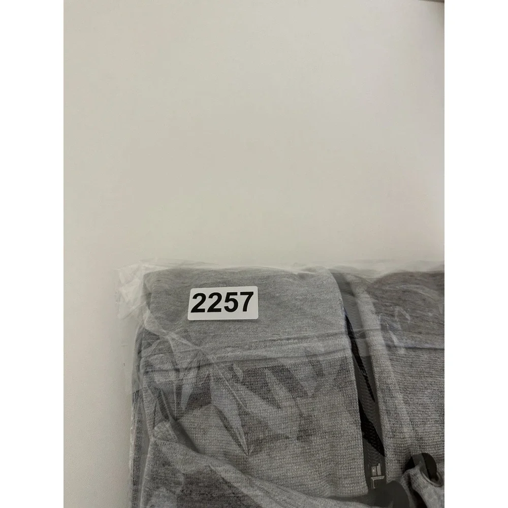 Polo Ralph Lauren Hoodie Men Large Gray Double Knit Tech Fleece Full Zip Pockets